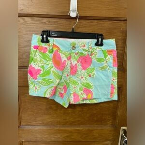 Lilly Pulitzer Women's Callahan Short Floral Print Shorts - Pink and‎ Green NWOT